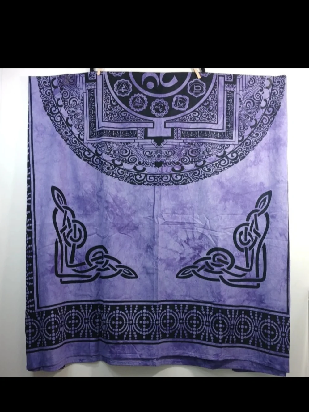 Extra Large Gypsy Rose Purple Mandala Wall Tapestry - 84x54 Inches
